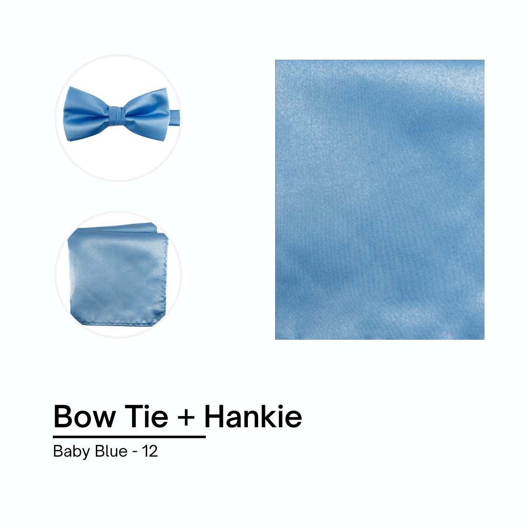 Cravate / Noeud Papillon Unie - Baby Blue