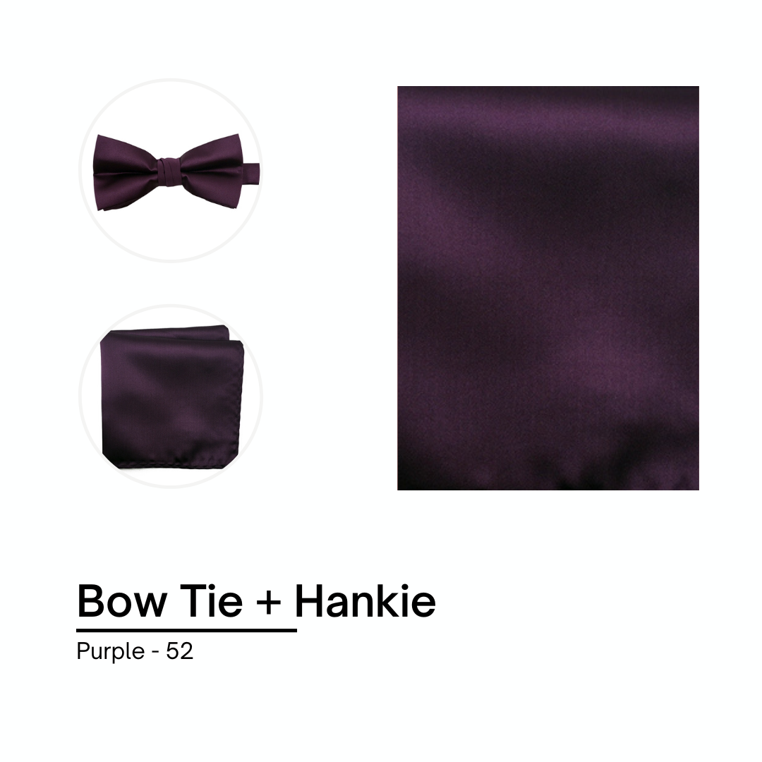 Cravate / Noeud Papillon Unie - Dark Purple