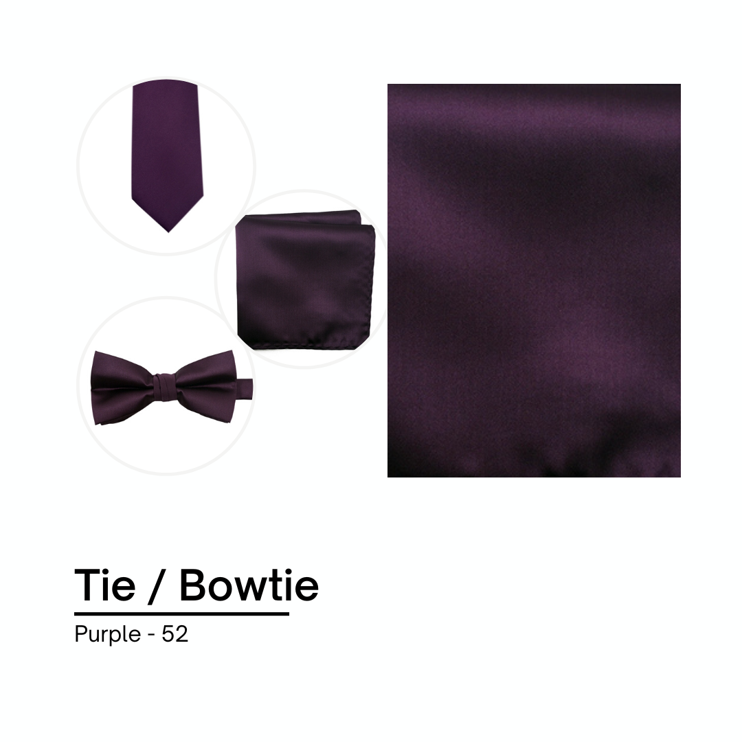 Cravate / Noeud Papillon Unie - Dark Purple