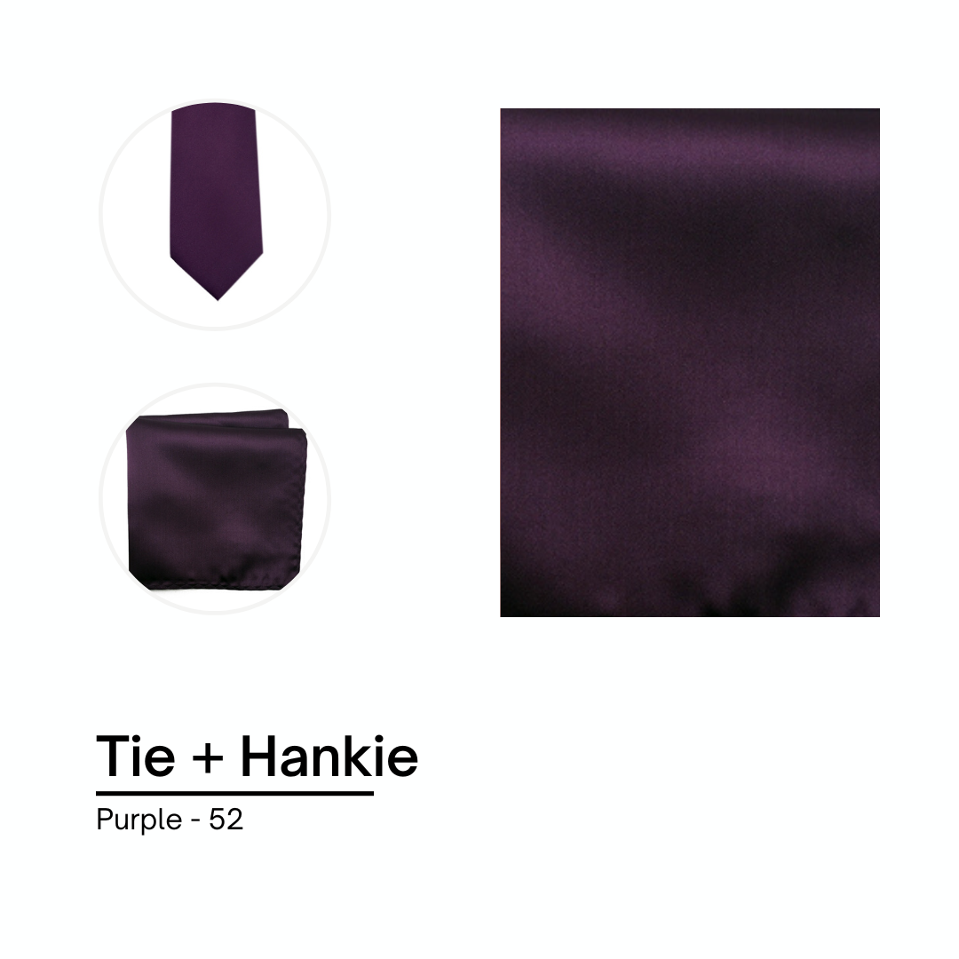 Cravate / Noeud Papillon Unie - Dark Purple