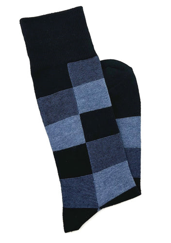 Bas à Carreaux Bleu