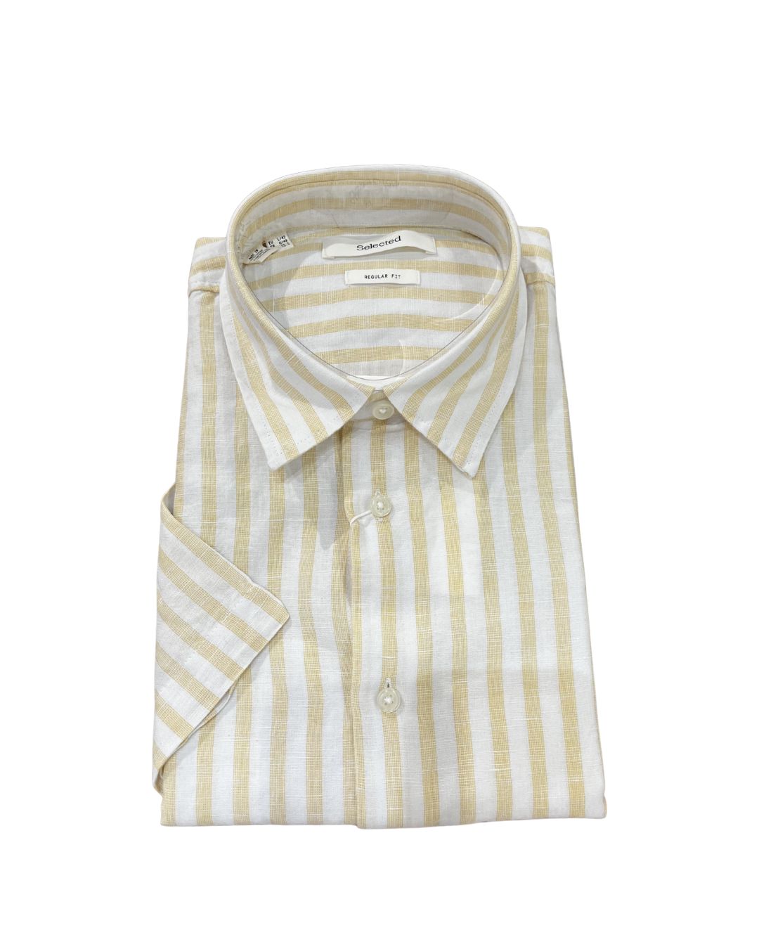 CHEMISE À COUPE DROITE EN MÉLANGE DE LIN SELECTED