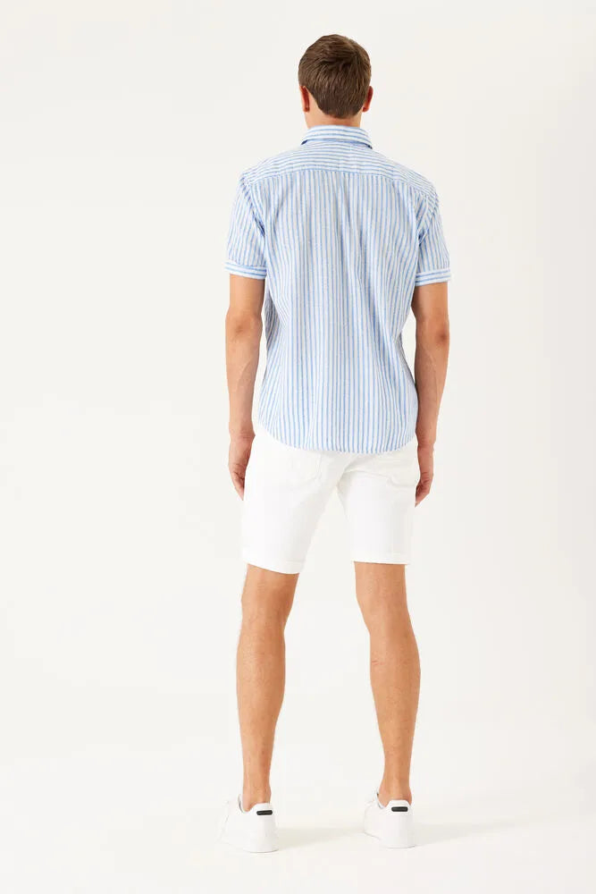 LIGHT BLUE STRIPED SHIRT