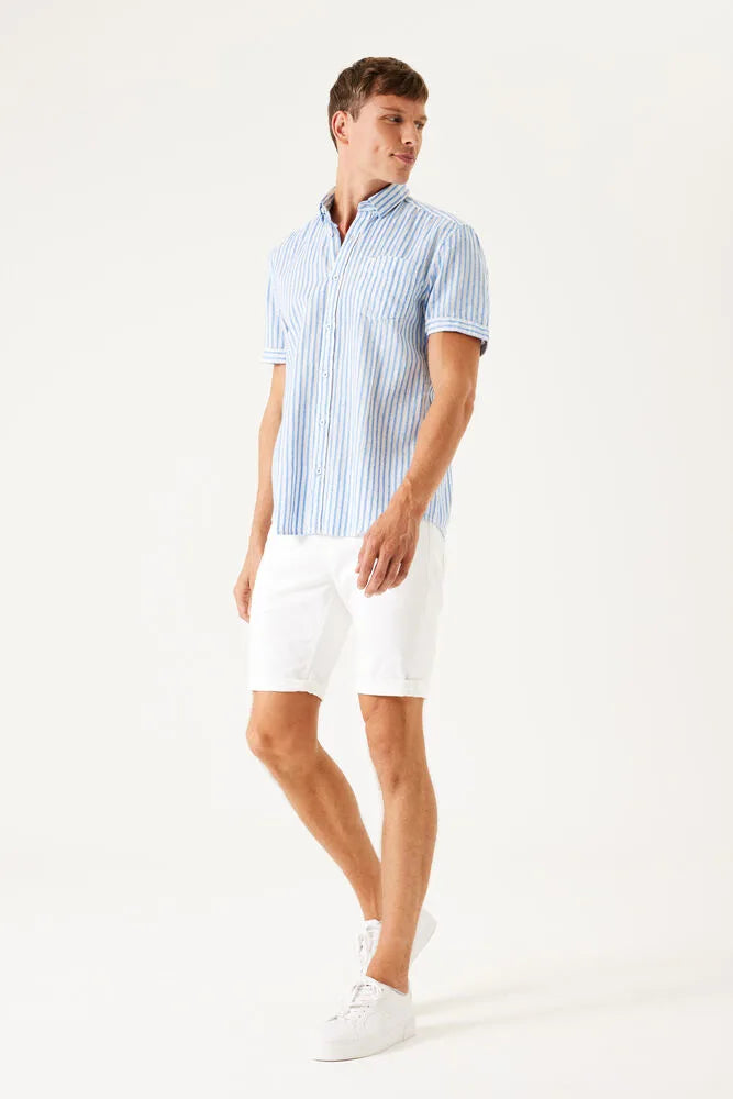 LIGHT BLUE STRIPED SHIRT