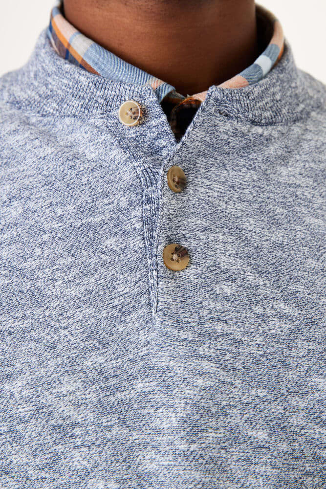 Pull Bleu à Boutons