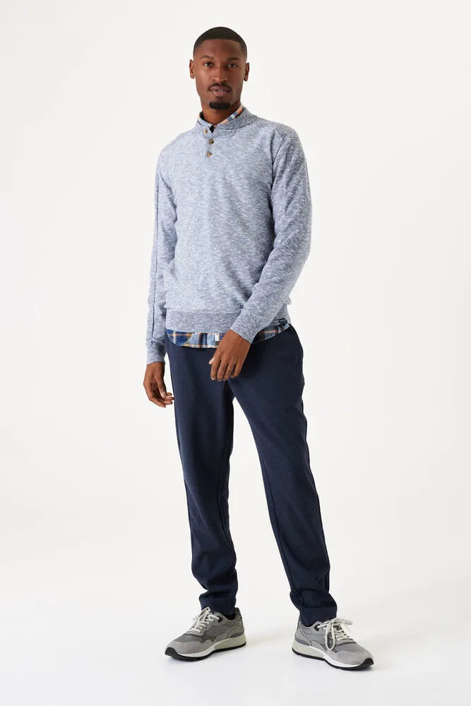 Pull Bleu à Boutons