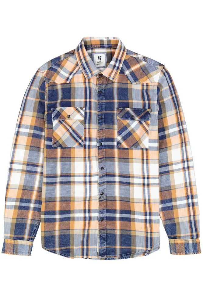 Chemise à carreaux avec poches