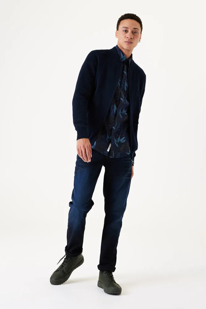 Cardigan Tricoté Bleu Foncé