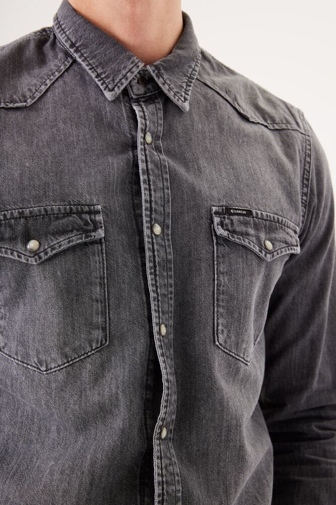 Chemise en jeans - Gris délavé