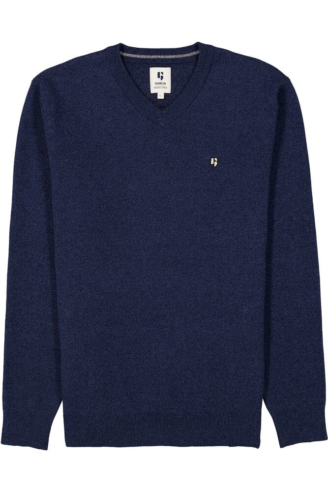 Pull Col en V Navy