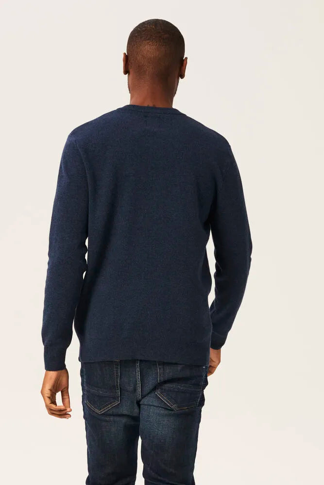Pull Col en V Navy