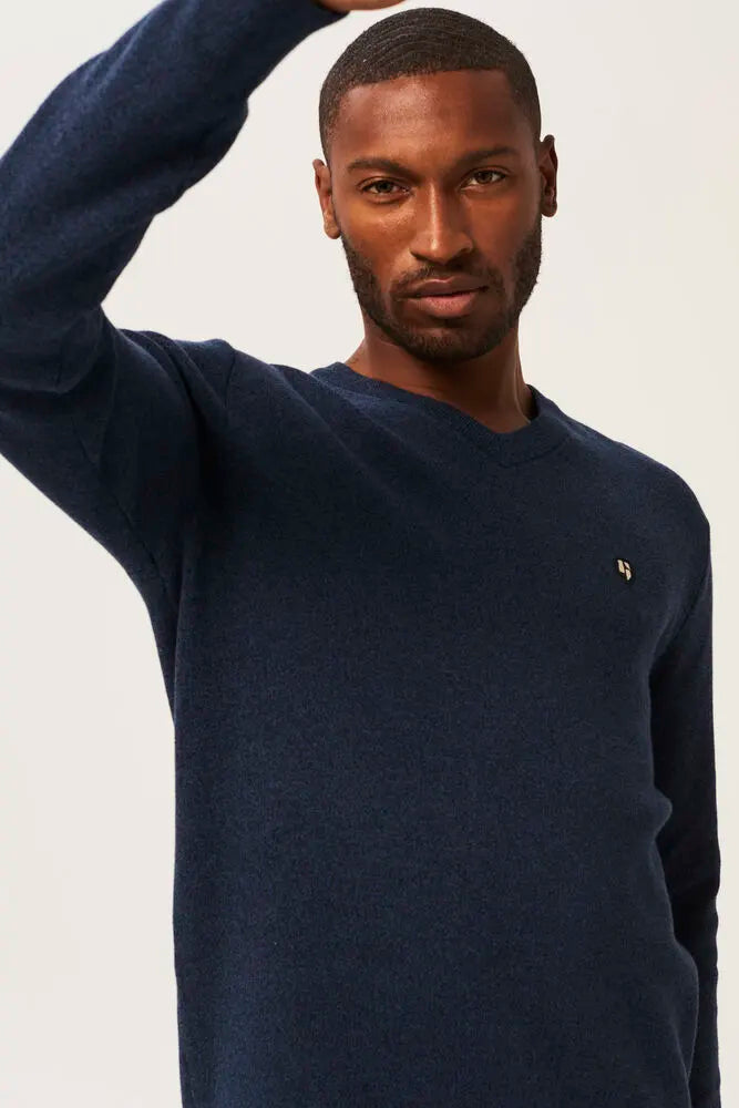 Pull Col en V Navy