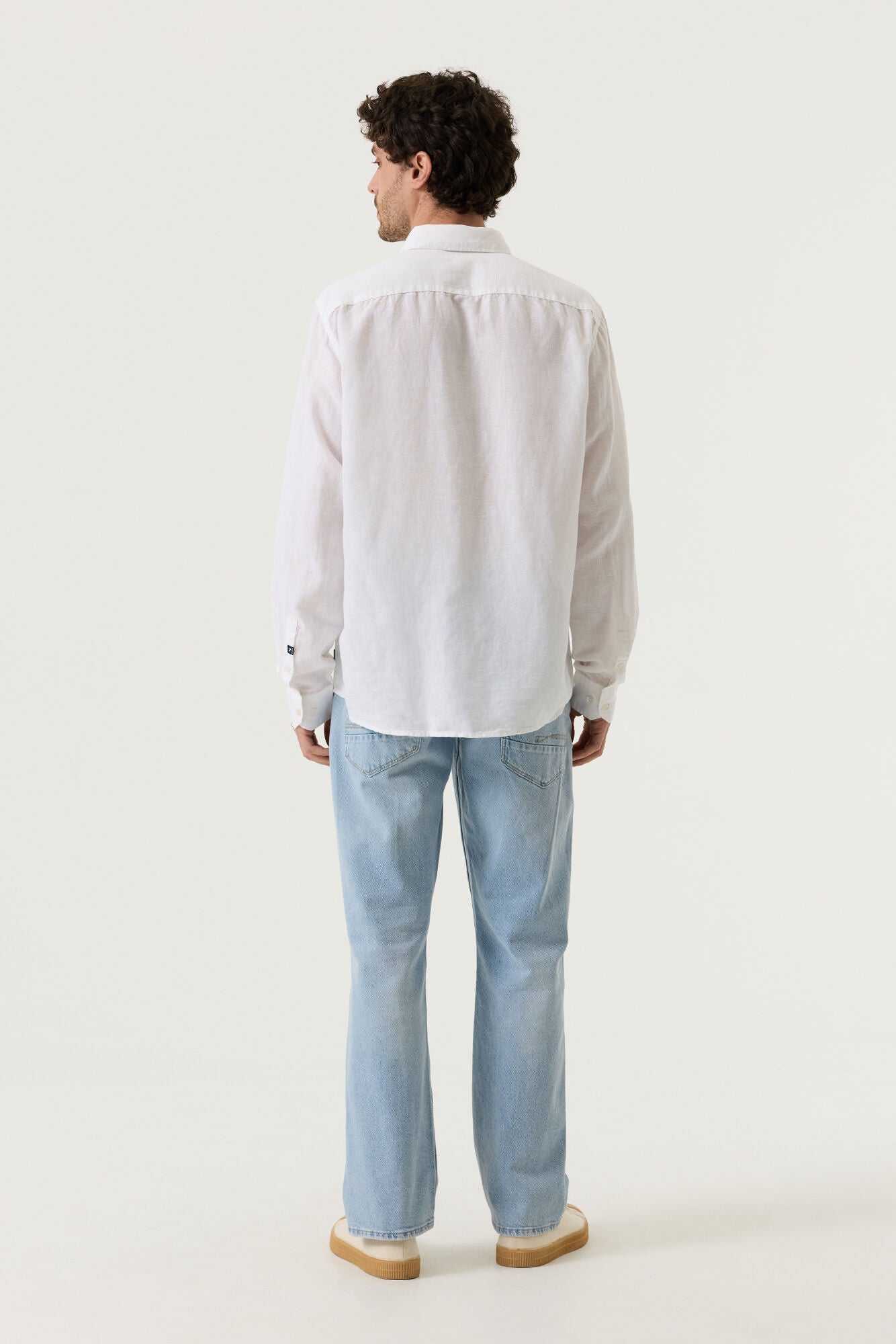 CHEMISE MIX LIN BLANC GARCIA