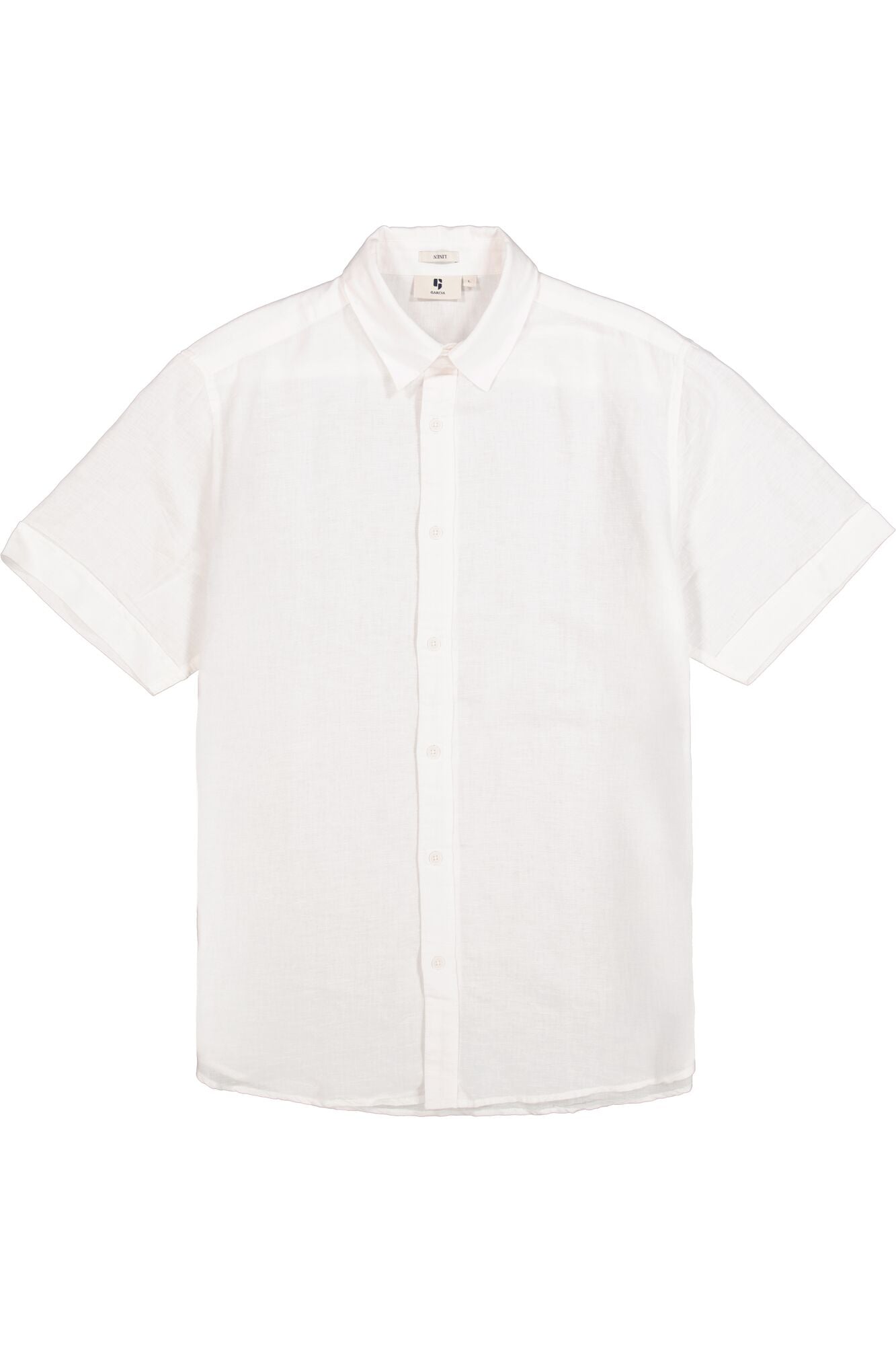 CHEMISE MANCHES COURTES MIX LIN BLANC GARCIA
