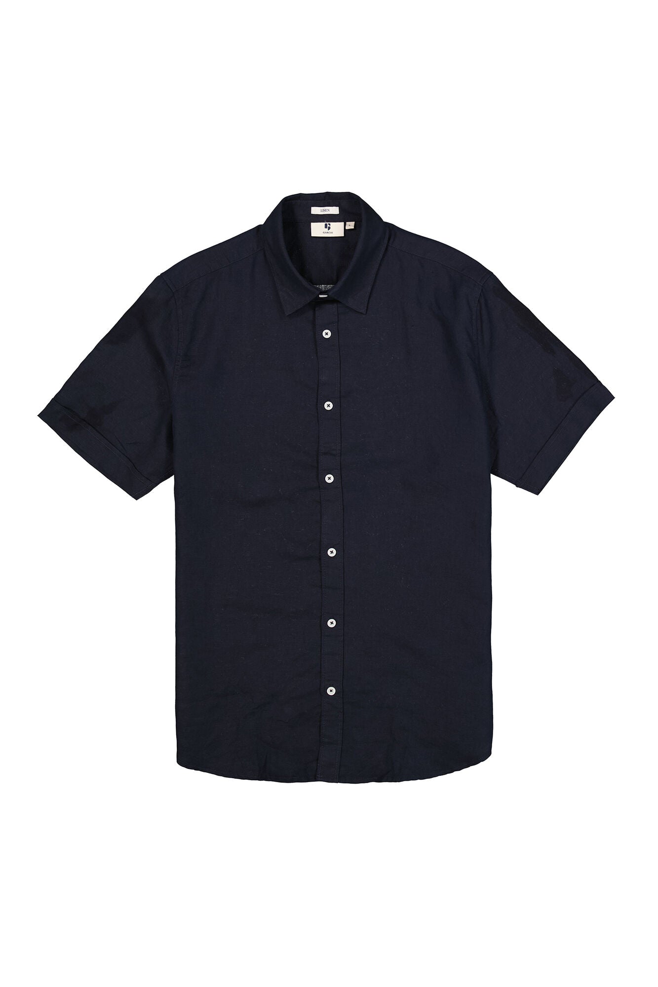 CHEMISE MANCHES COURTES MIX LIN NAVY GARCIA