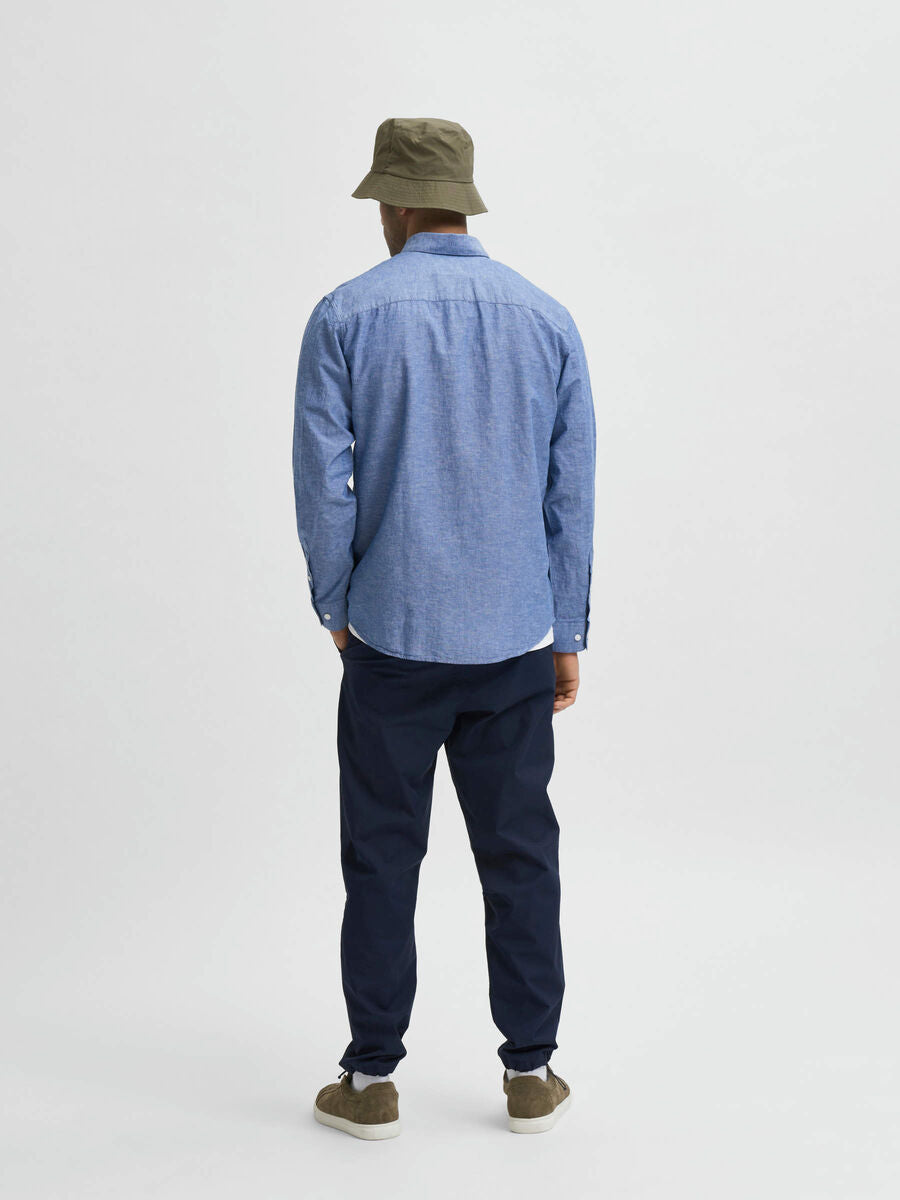Chemise mélange de lin - Blue