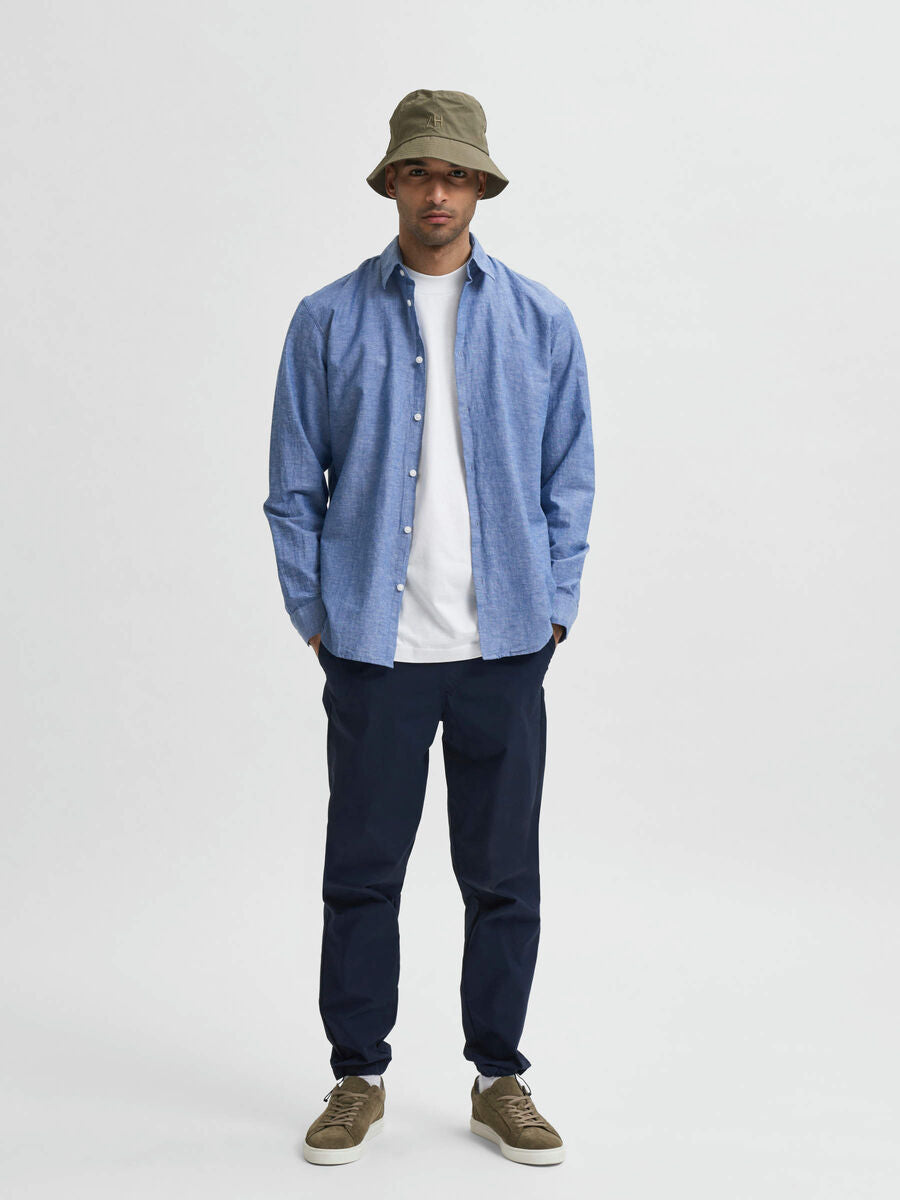 Chemise mélange de lin - Blue