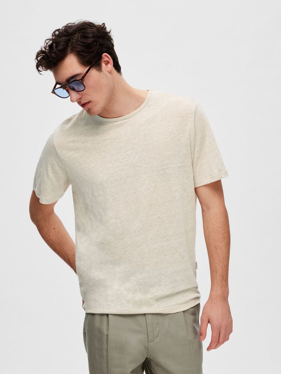 LIN T-SHIRT - oatmeal