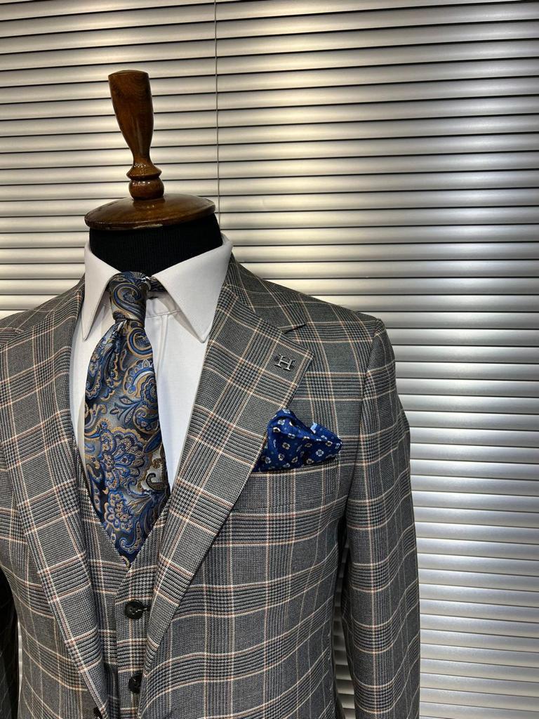 Complet 3 pièces à carreaux - Blazer