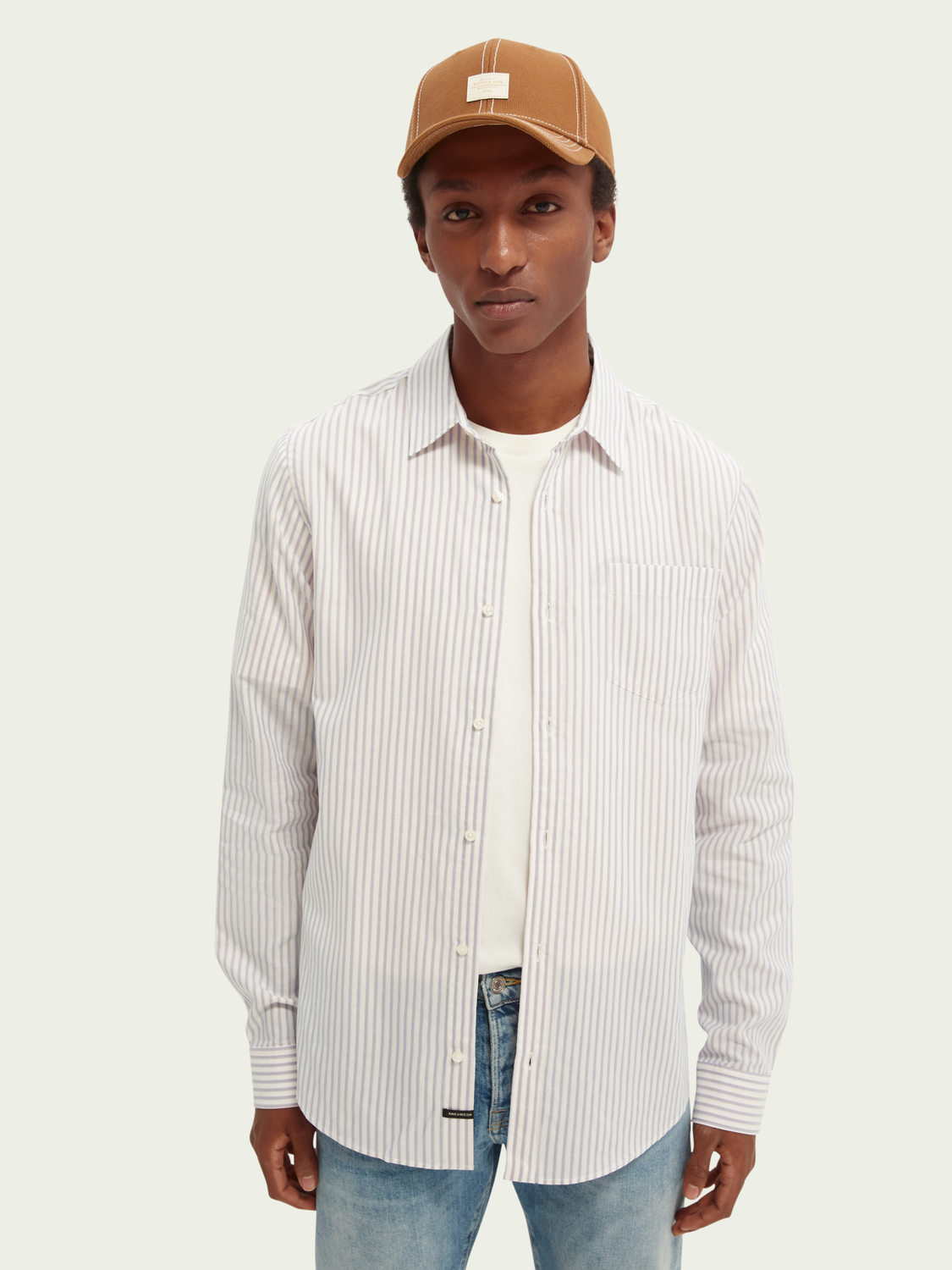 Yarn-dyed cotton shirt