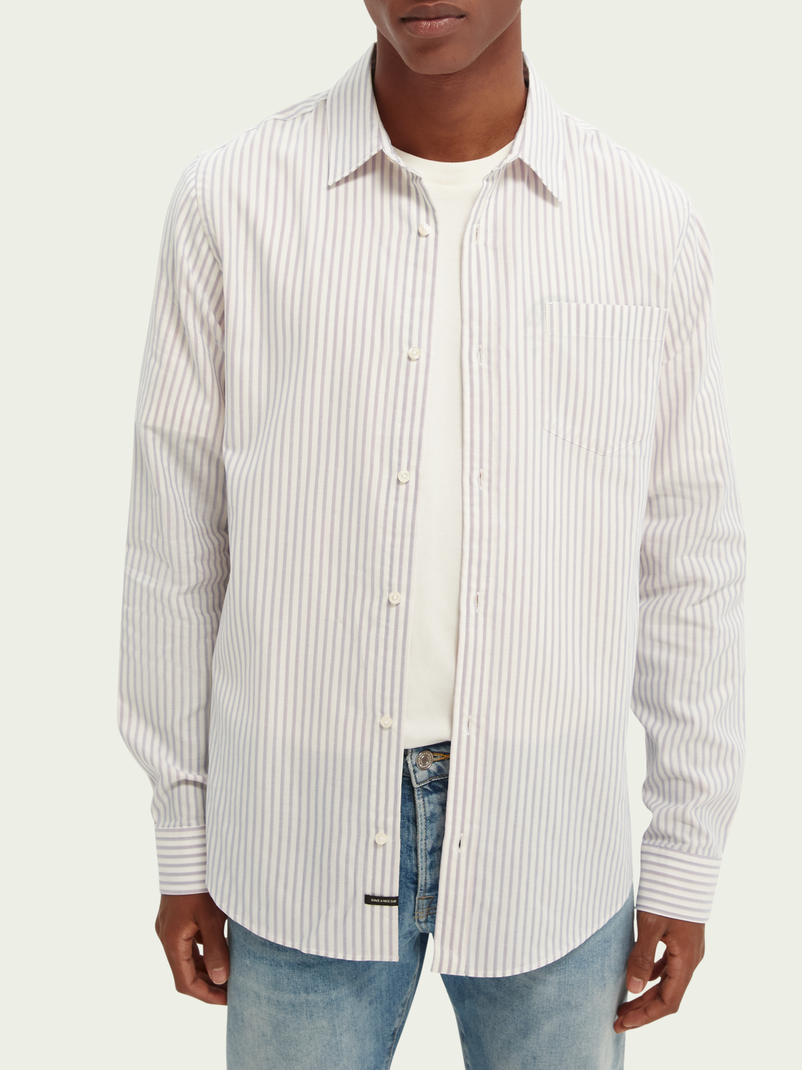 Yarn-dyed cotton shirt