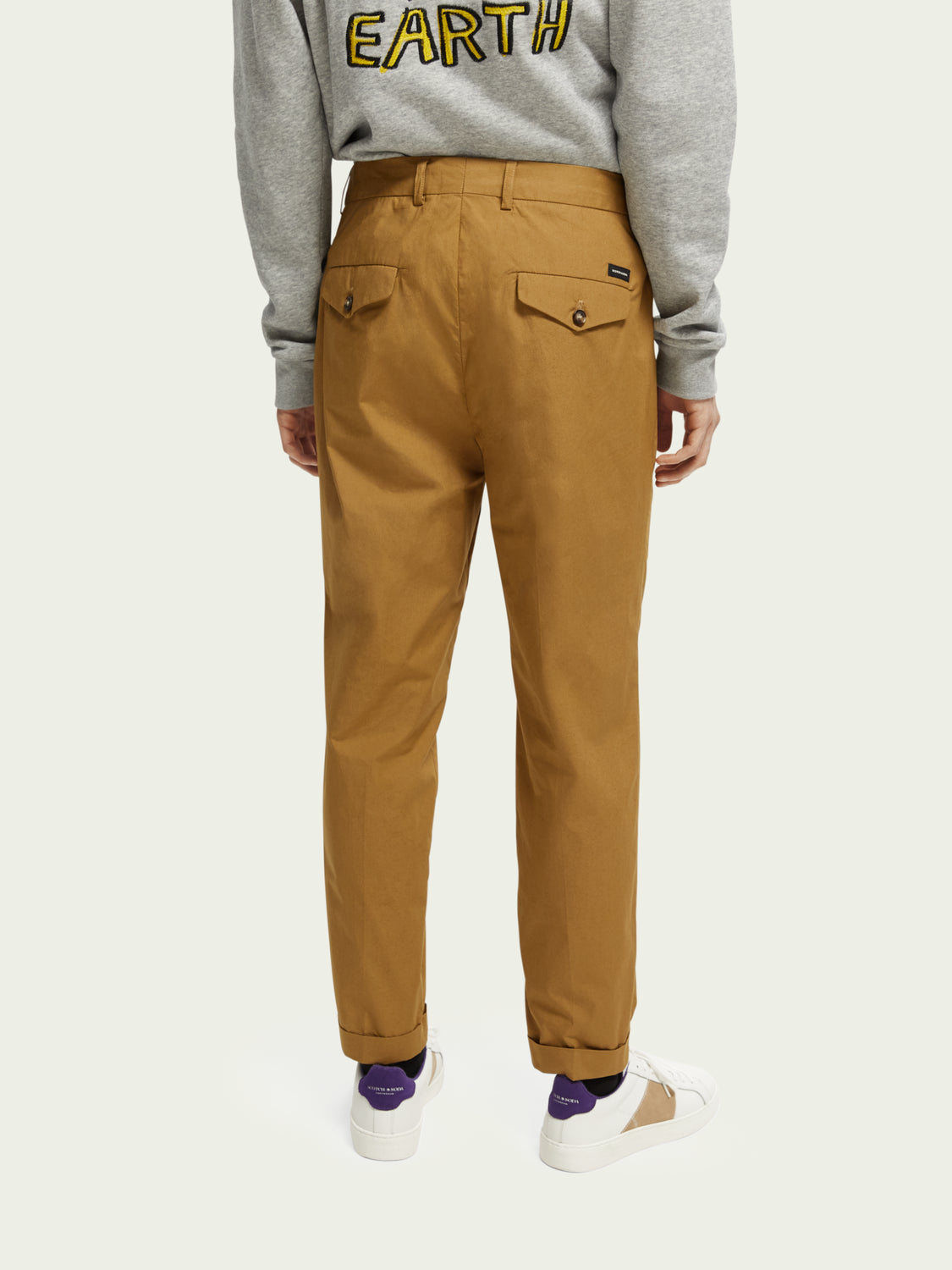 Chino Blake slim-fit à pli en popeline