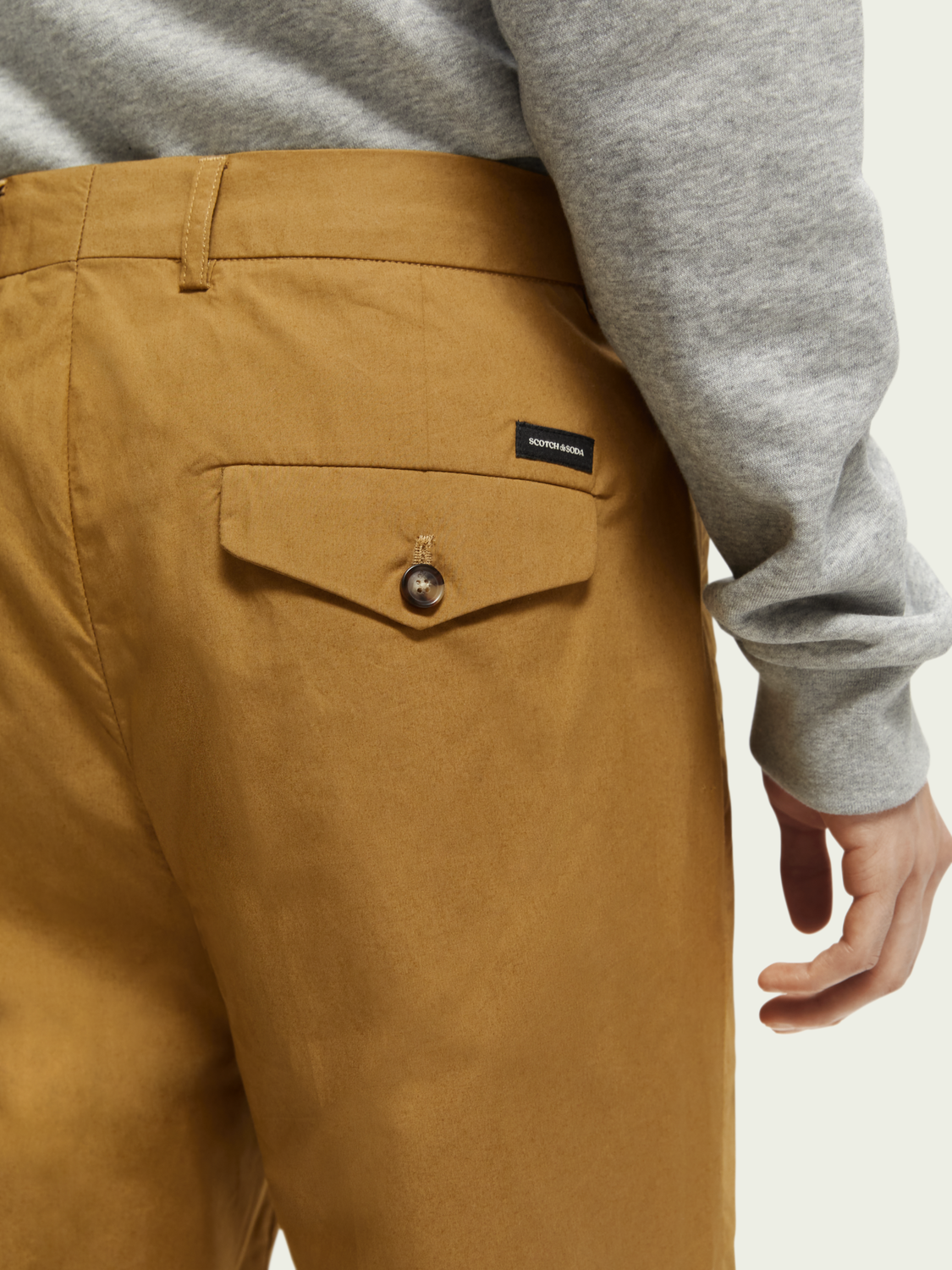 Chino Blake slim-fit à pli en popeline
