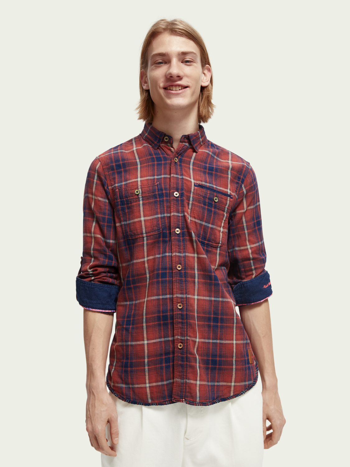 Chemise regular fit en flanelle