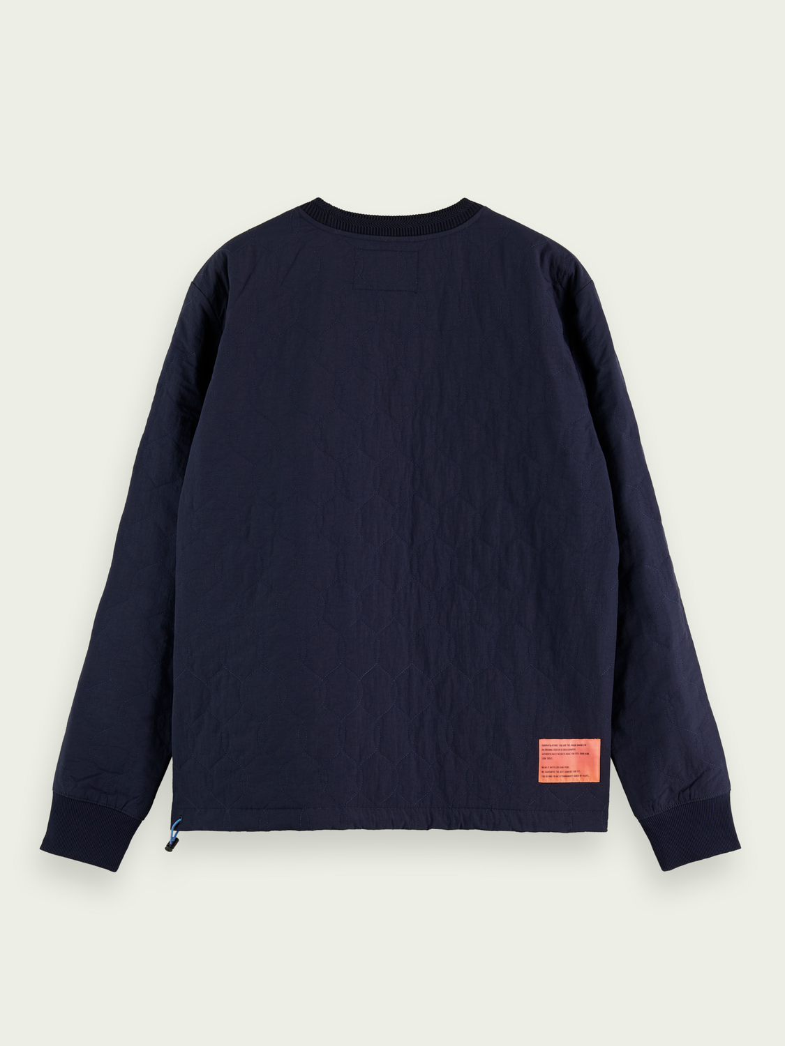 Quilted panelled felpa sweatshir
