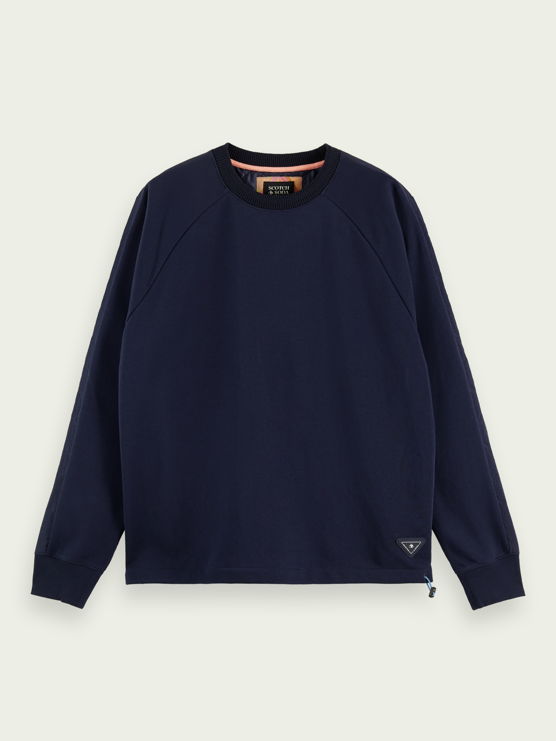 Quilted panelled felpa sweatshir