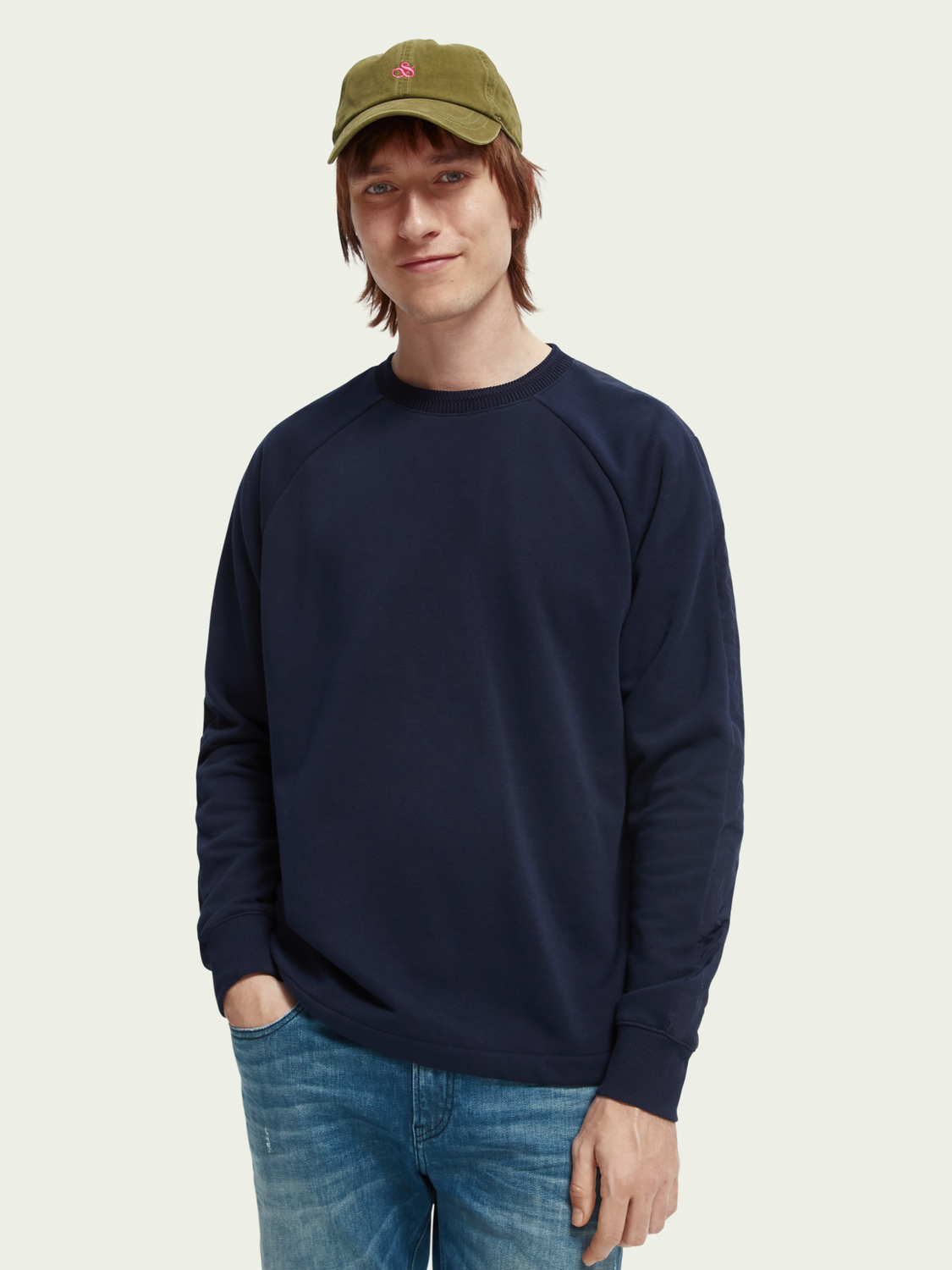 Quilted panelled felpa sweatshir