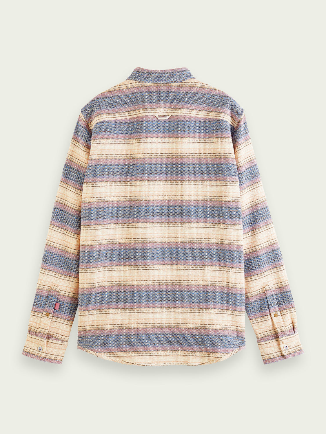 Chemise rayée en tissage natté regular fit
