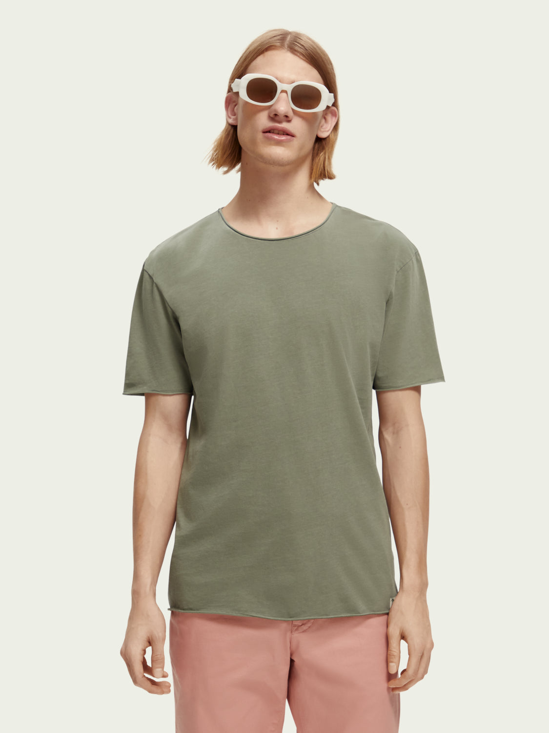 T-shirt décontracté à bord brut