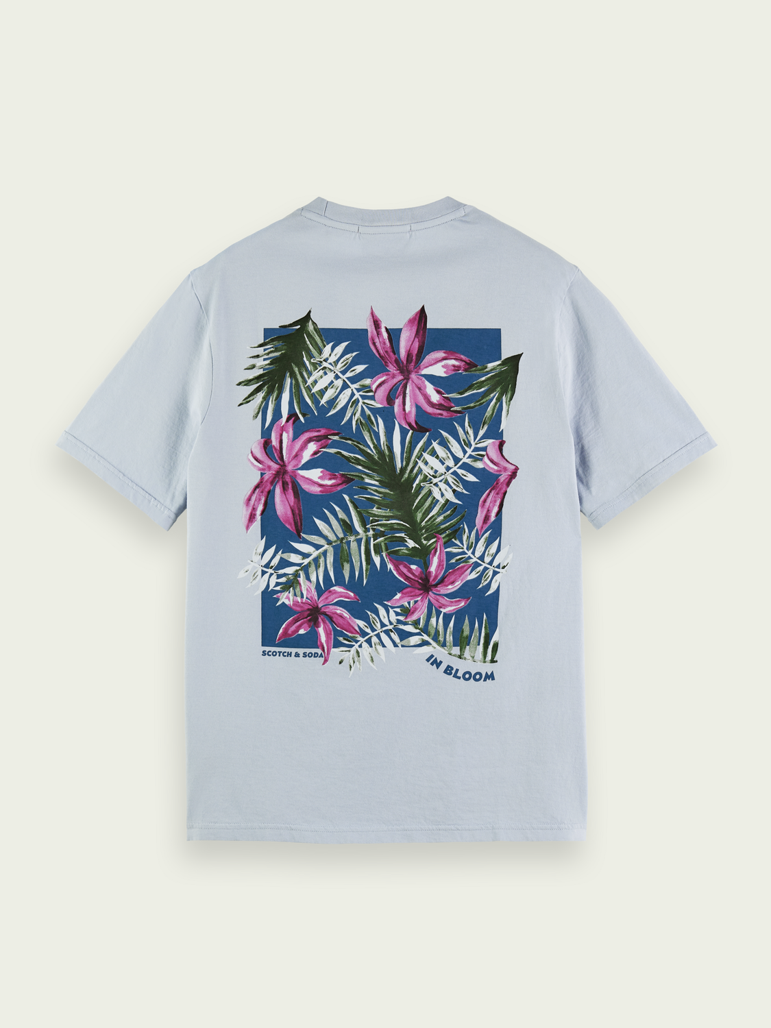 Regular fit floral artwork organic T-shirt