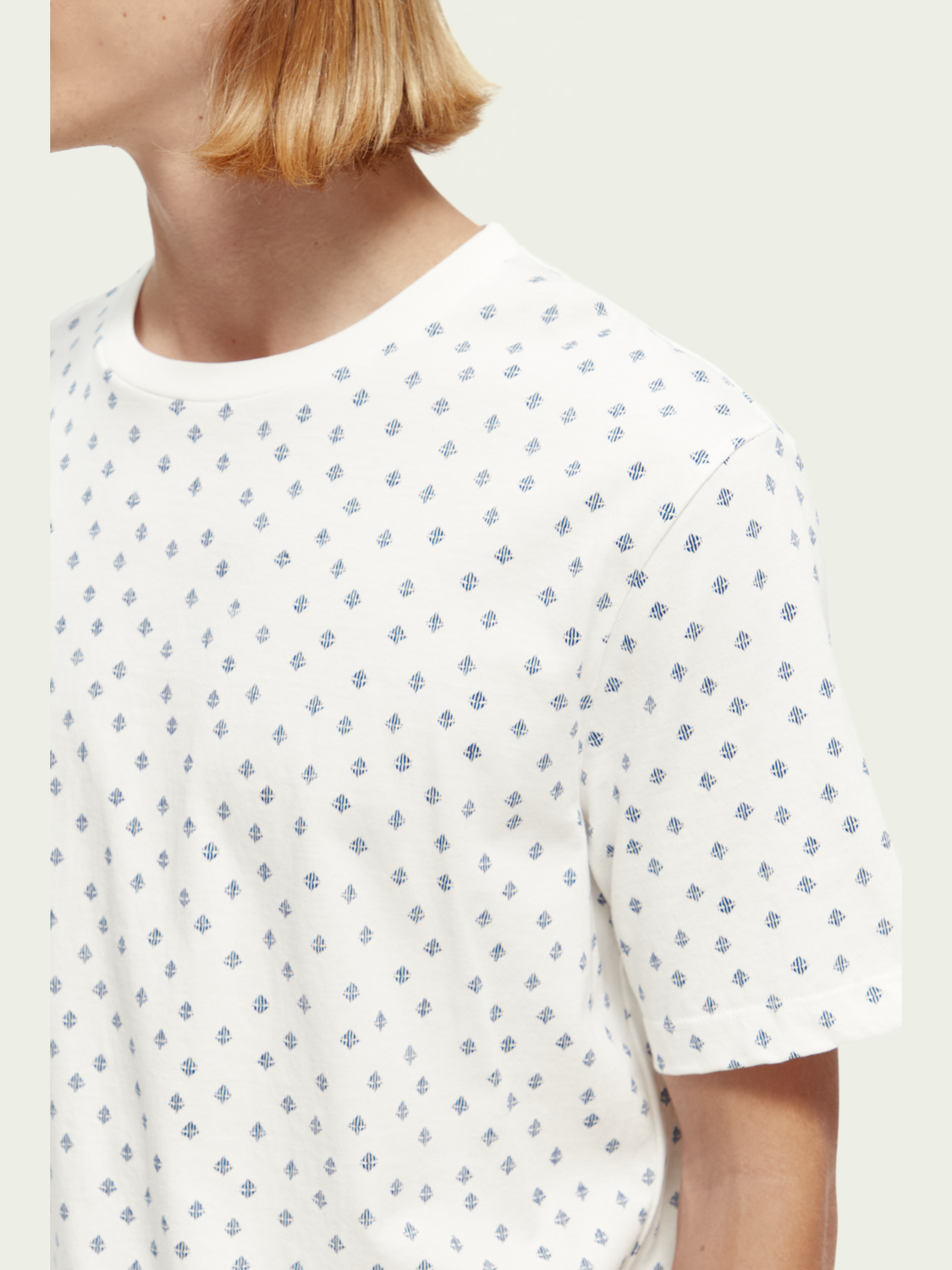 Regular fit printed organic T-shirt