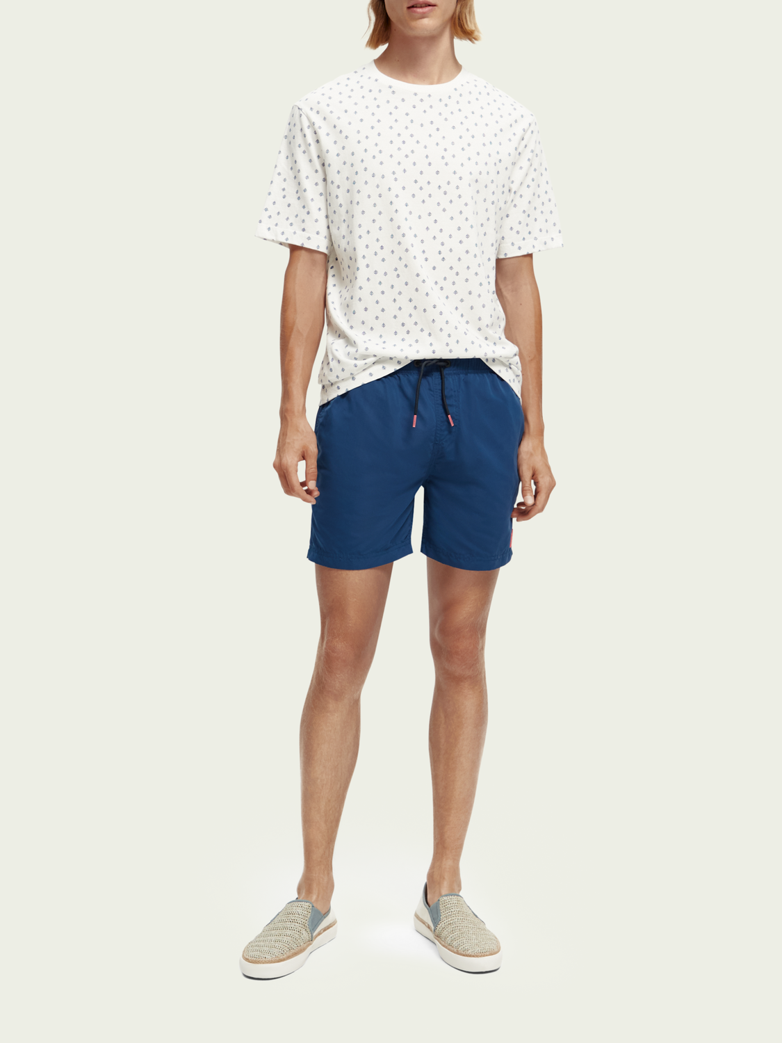 Regular fit printed organic T-shirt