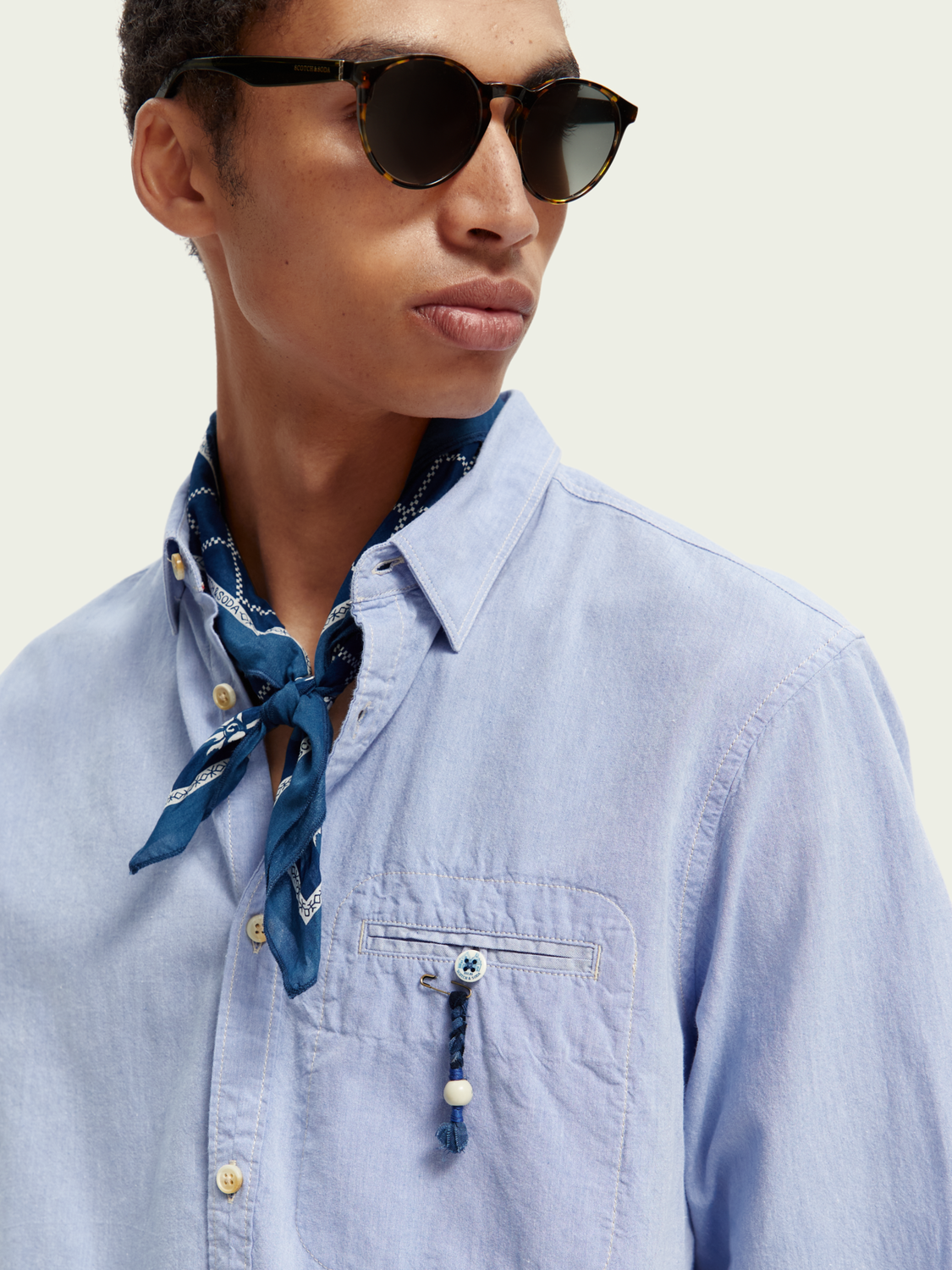 Slim fit shirt with bandana