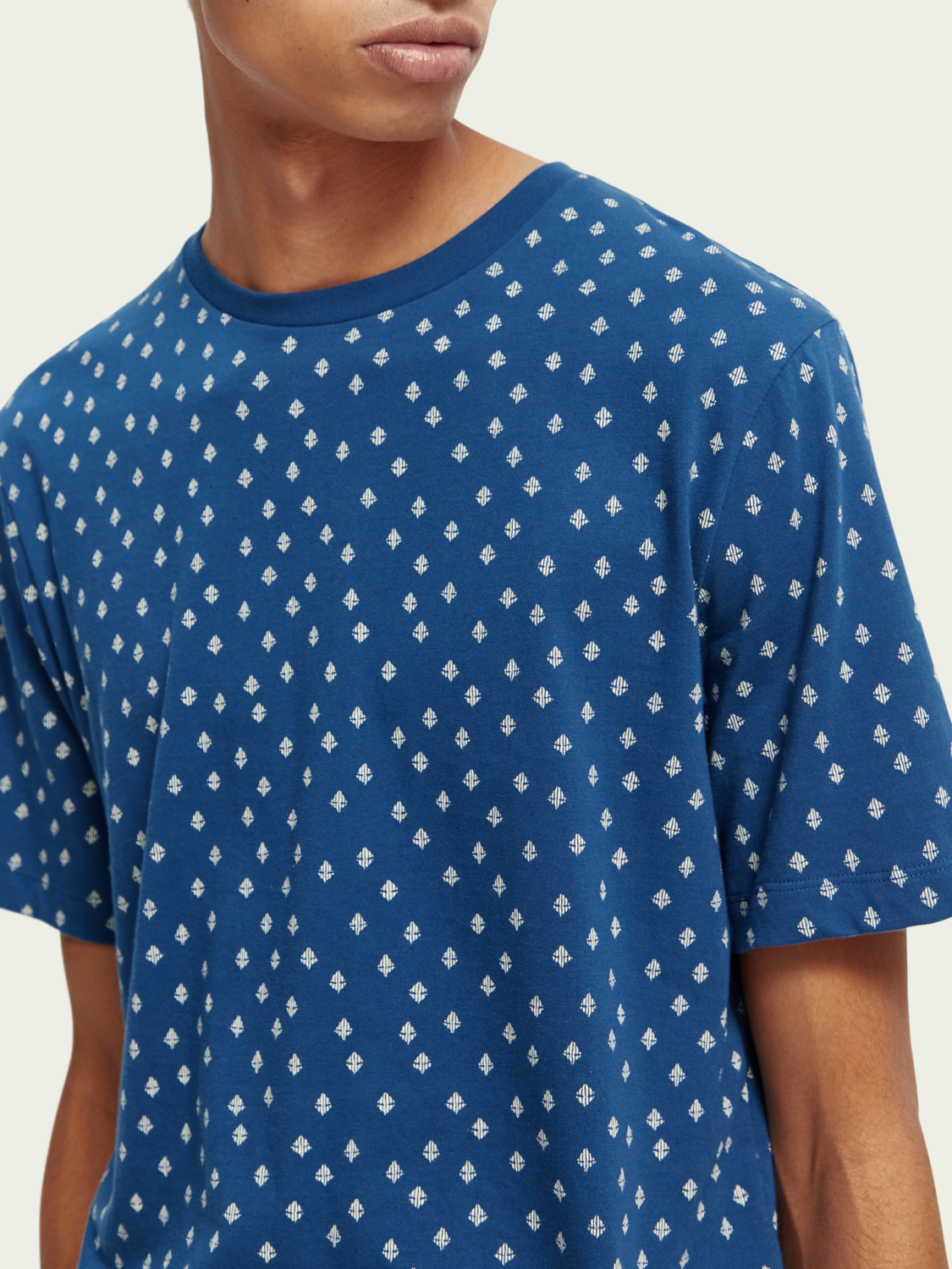 Regular fit printed organic T-shirt