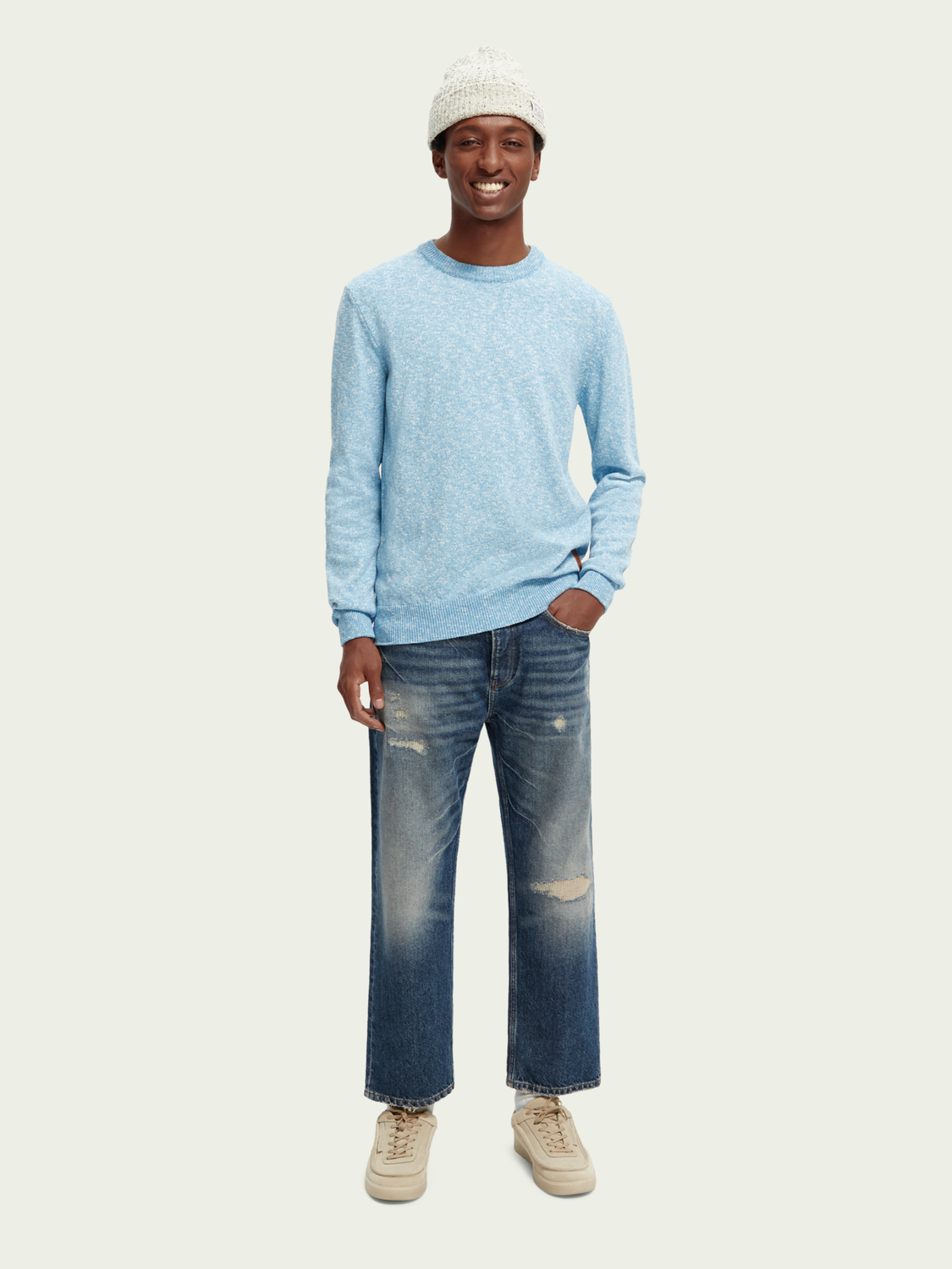 Melange crewneck sweater