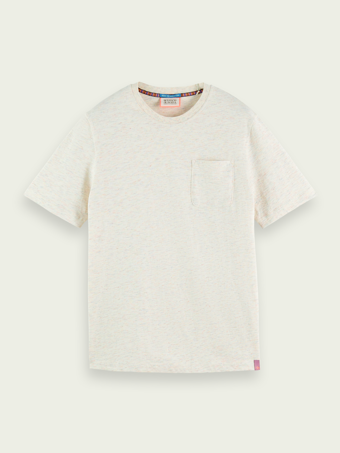 T-shirt à coupe décontractée avec poche poitrine