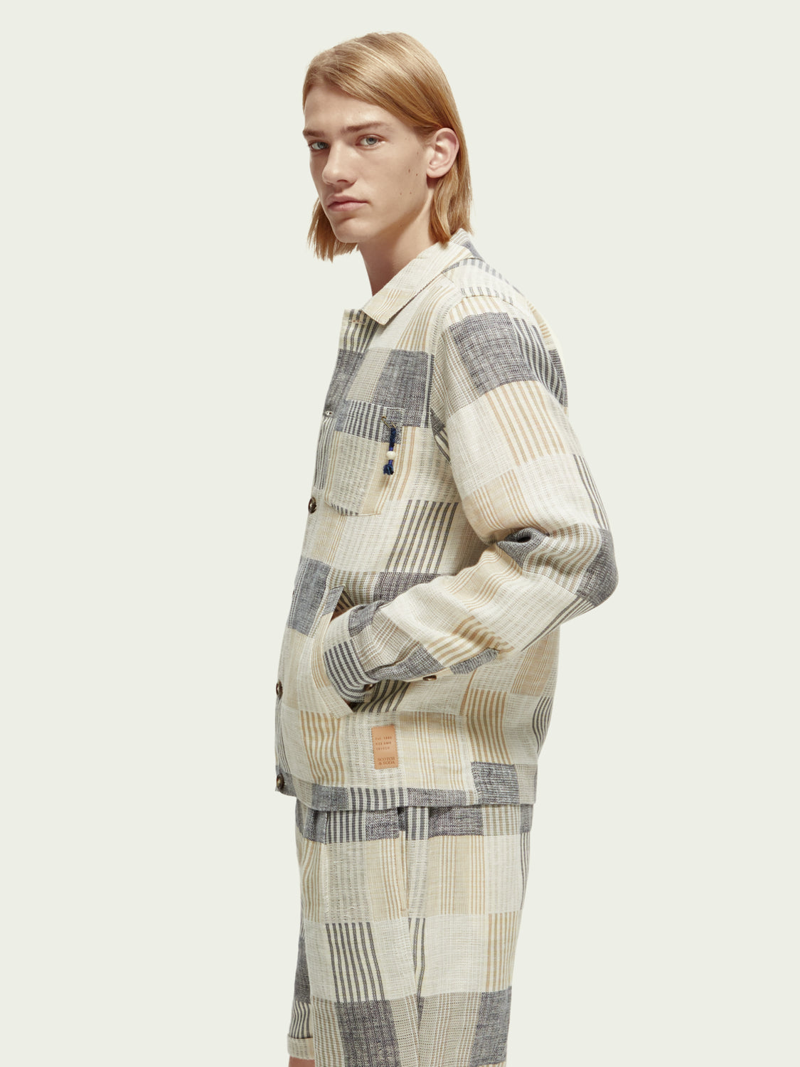 Surchemise en jacquard à carreaux