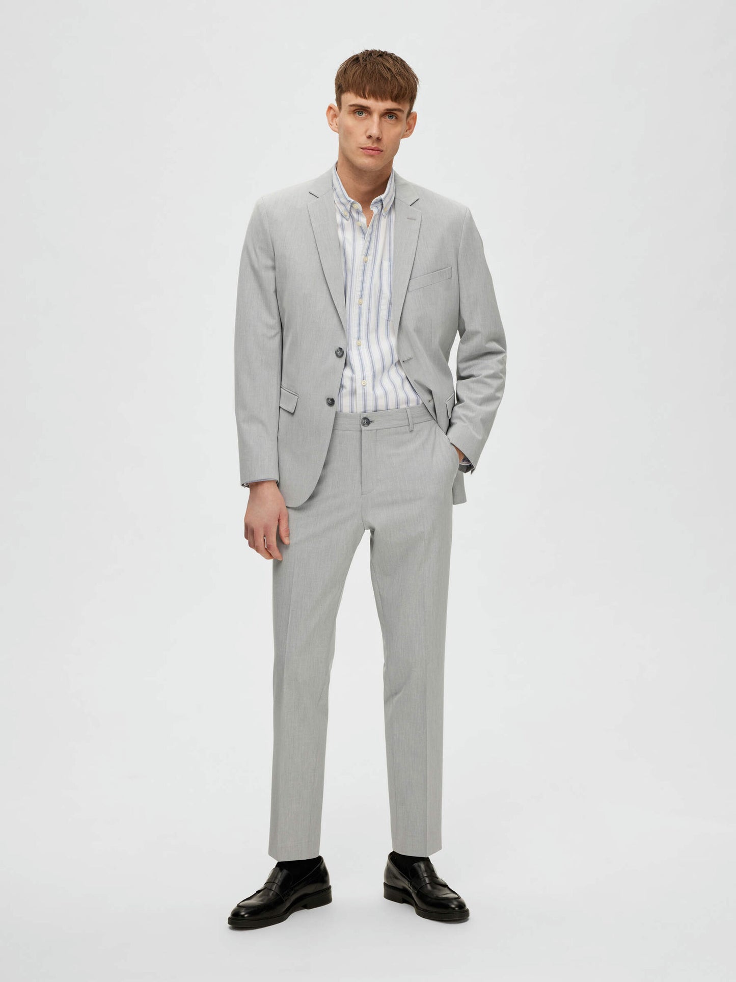 Slim Fit Blazer - Light Grey