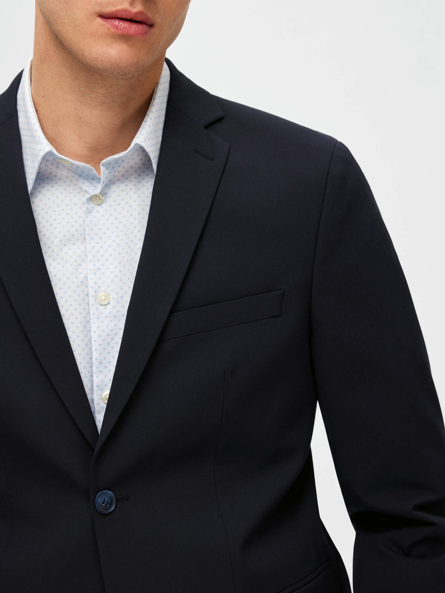 Slim Fit Blazer - Navy