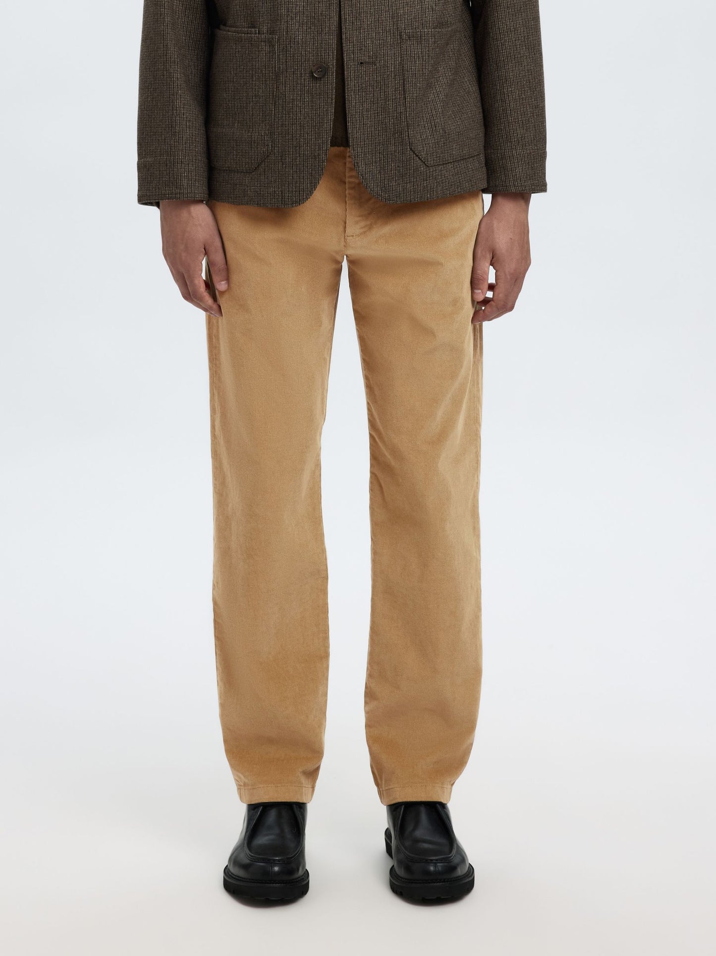 CORDUROY STRAIGHT-LEG TROUSERS SELECTED