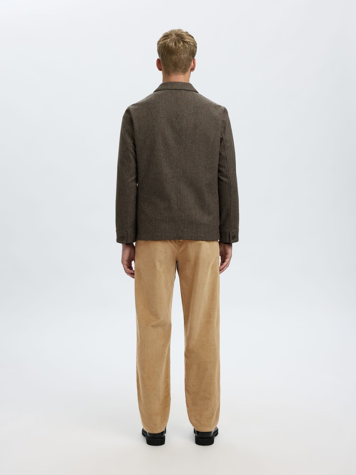 CORDUROY STRAIGHT-LEG TROUSERS SELECTED