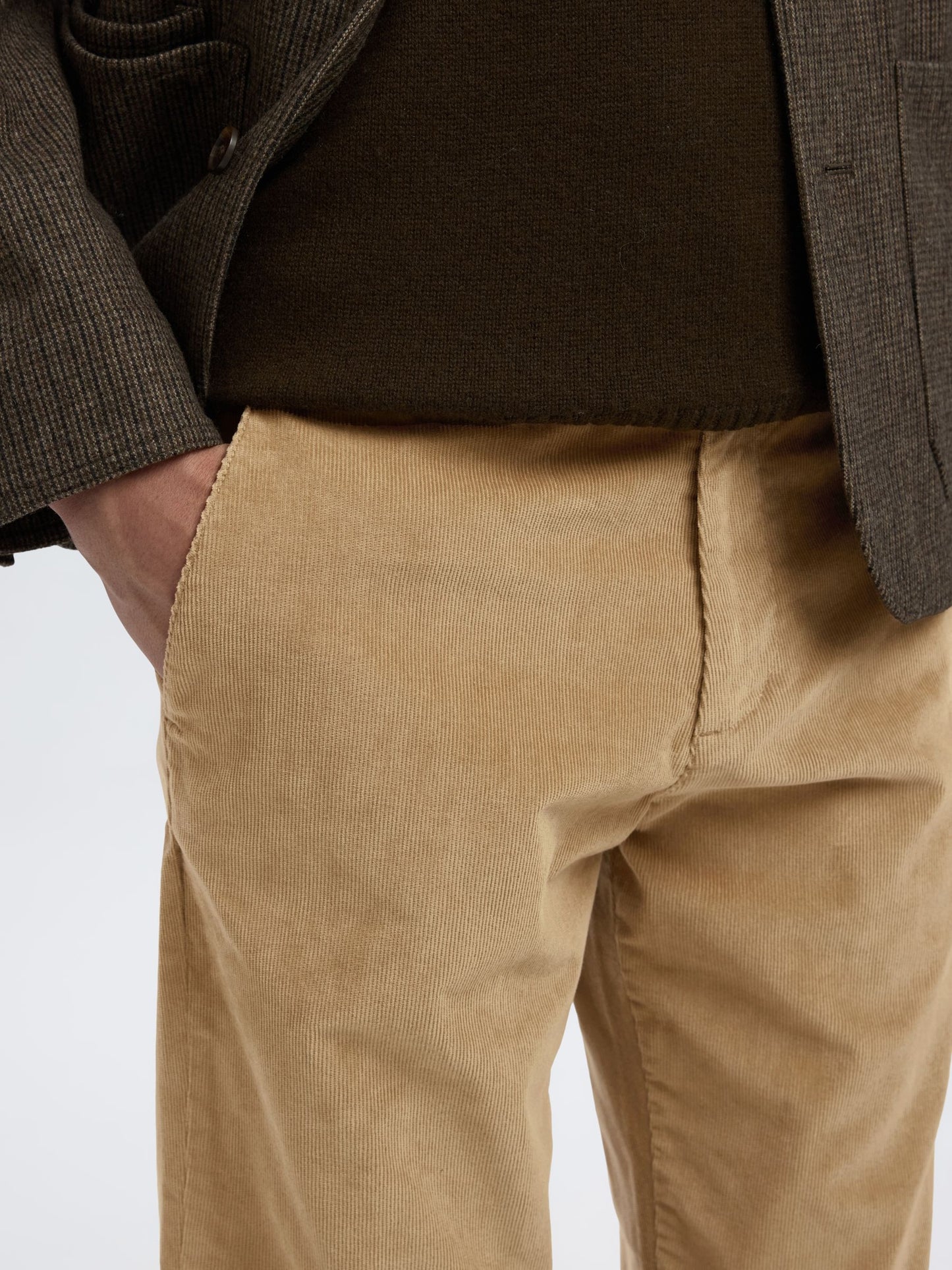 CORDUROY STRAIGHT-LEG TROUSERS SELECTED