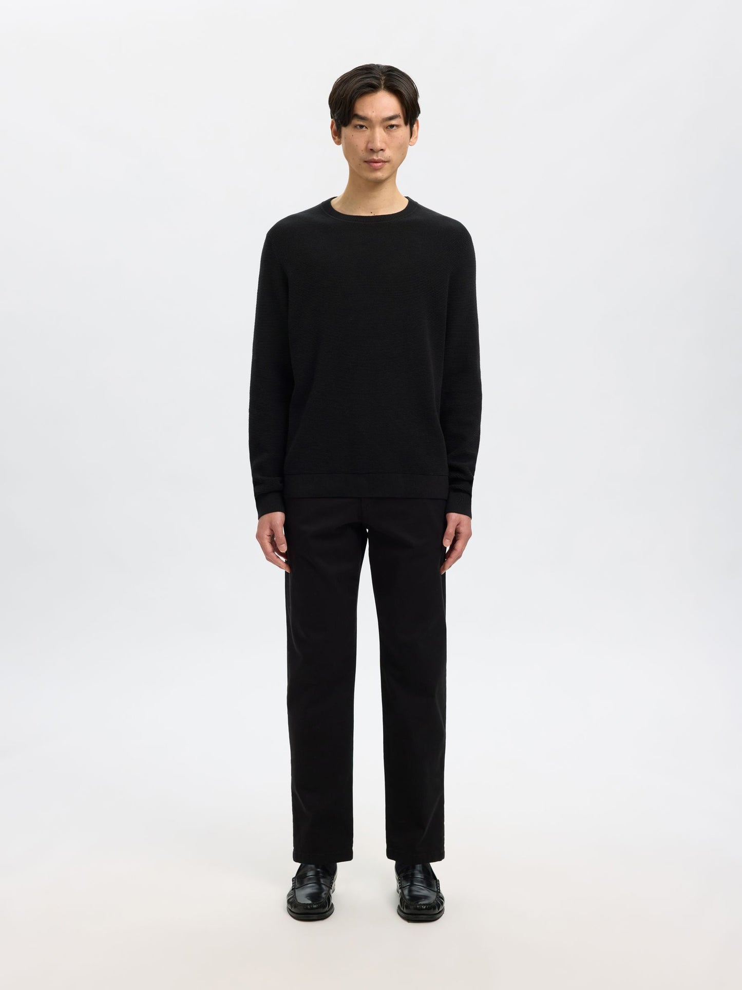 100% COTTON CREWNECK JUMPER SELECTED