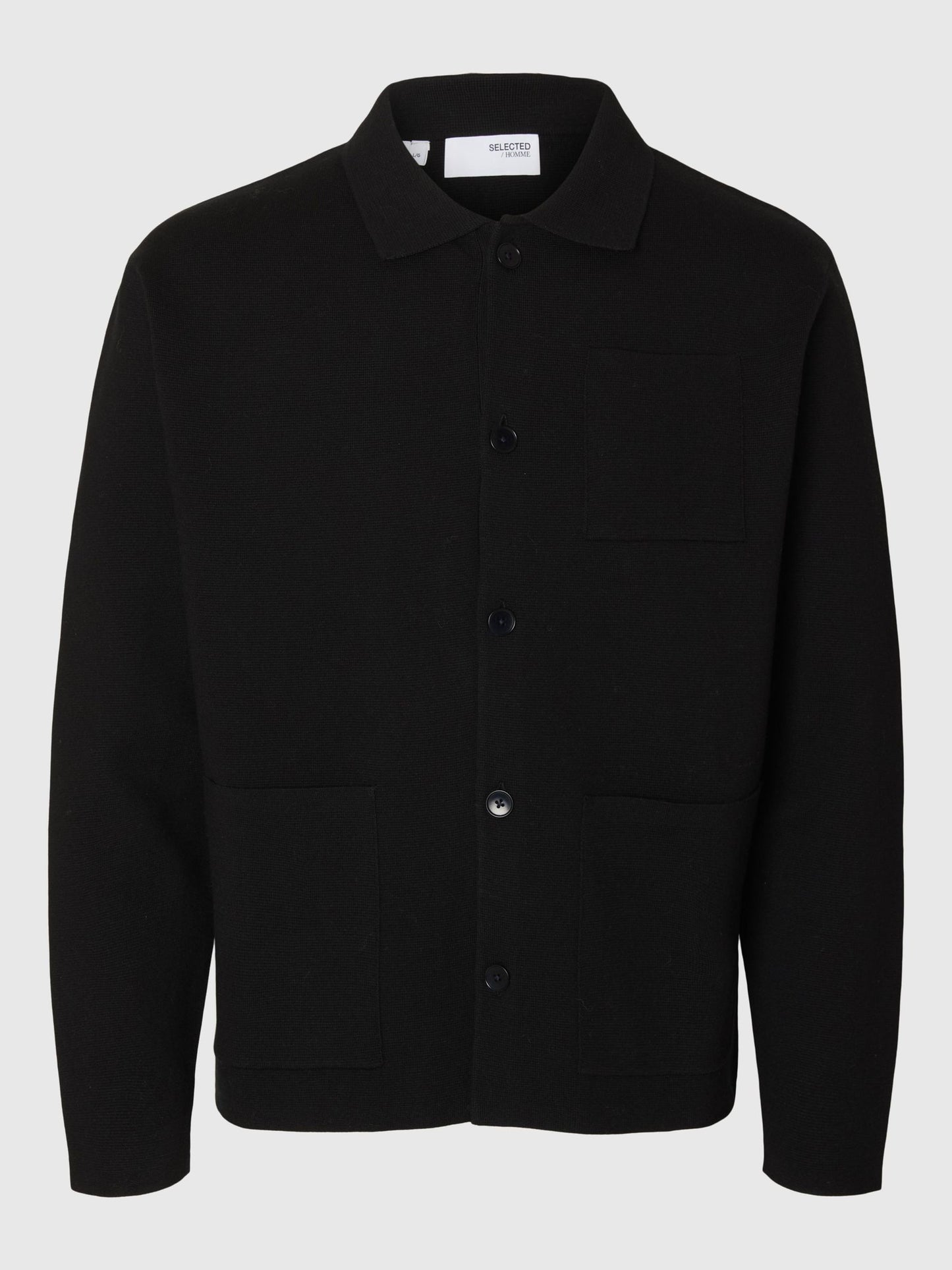 RELAXED FIT KNITTED CARDIGAN SELECTED