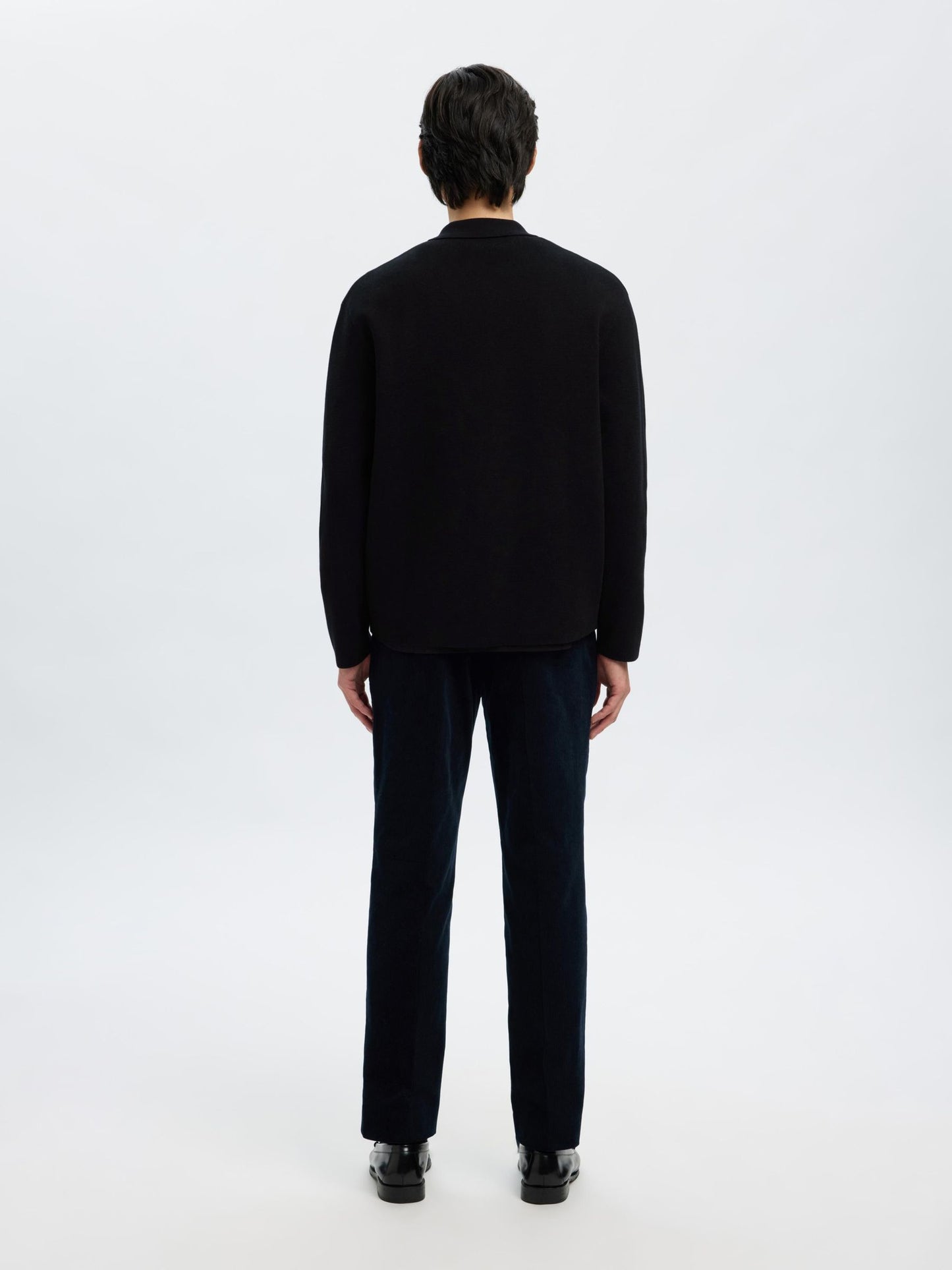 COTTON BLEND ZIP-FRONT CARDIGAN SELECTED