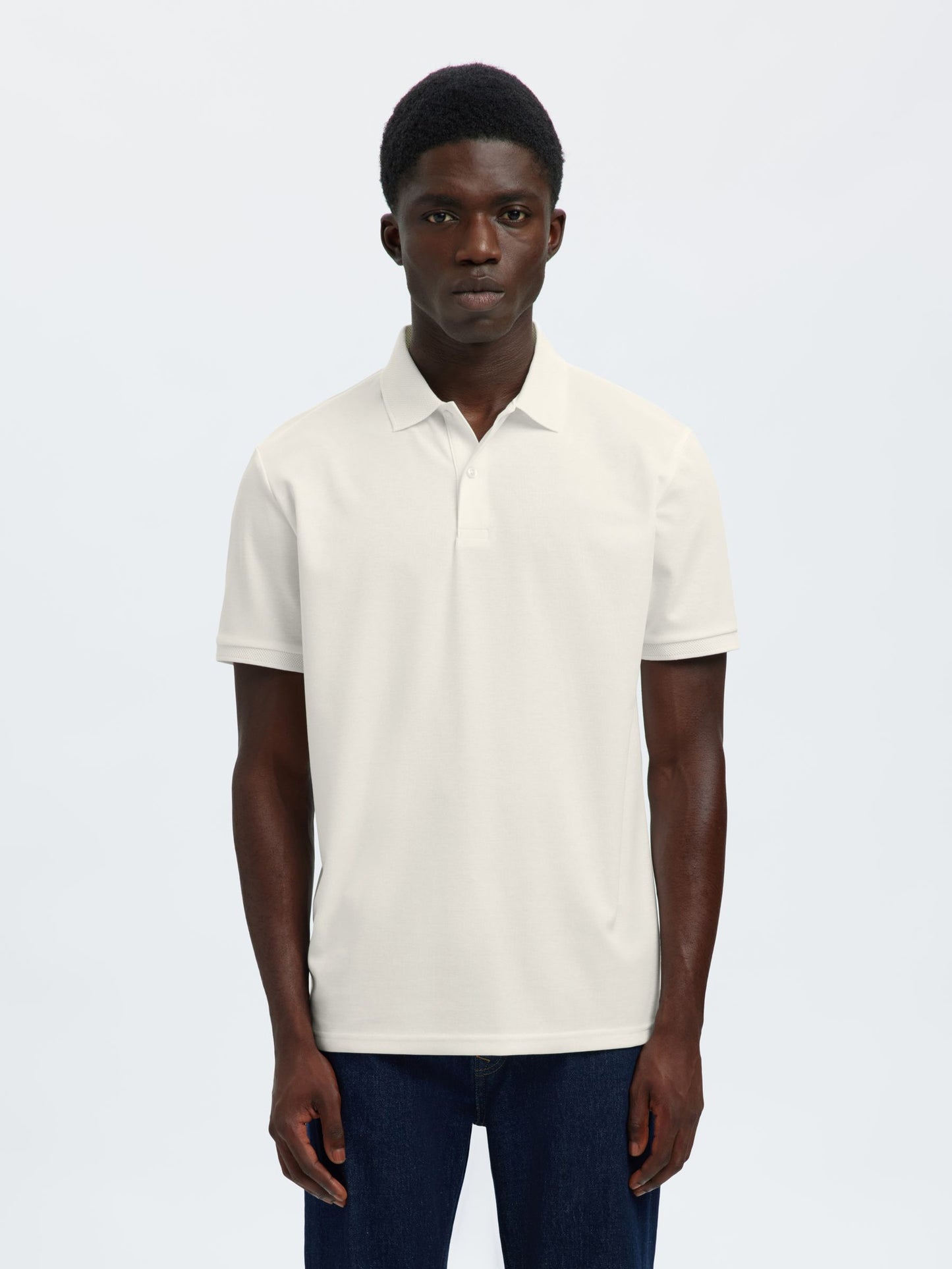 SHORT SLEEVED POLO SHIRT - SELECTED